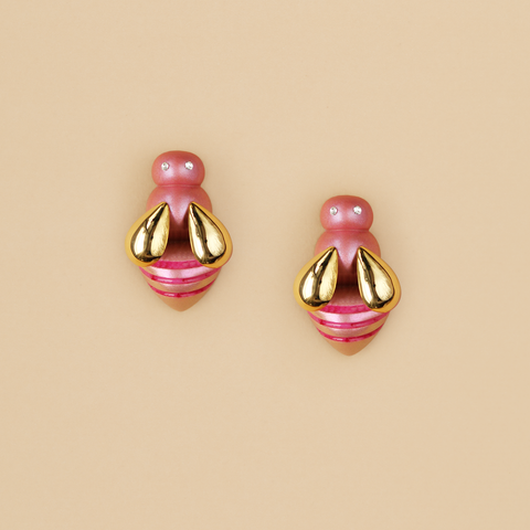 Aretes Abejas Rosadas