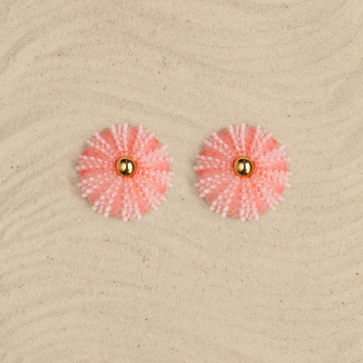 Aretes Erizos rosa