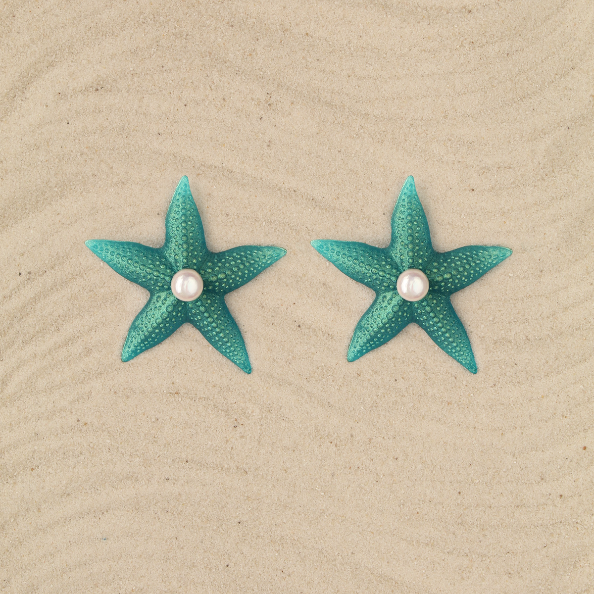 Aretes Estrellas turquesa