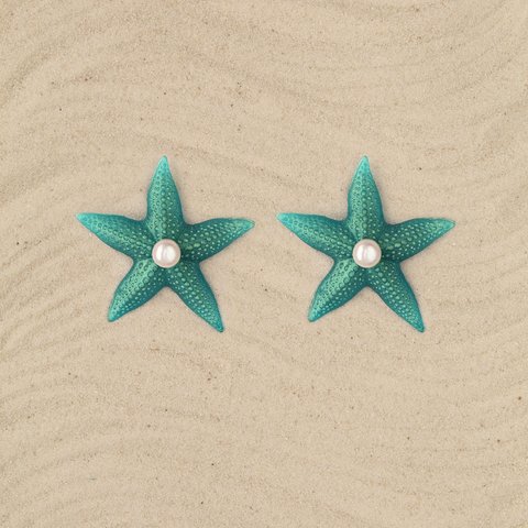 Aretes Estrellas turquesa