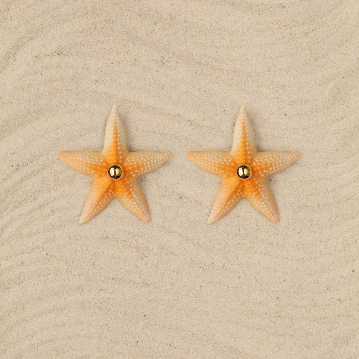 Aretes Estrellas naranja