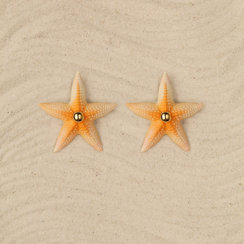Aretes Estrellas naranja