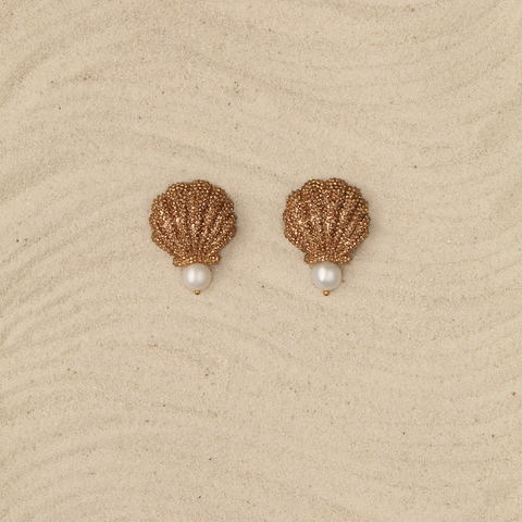 Aretes mini Ostra Dorada