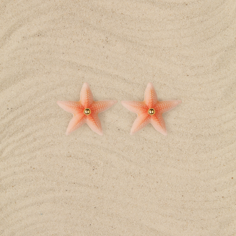 Aretes mini Estrellas rosa