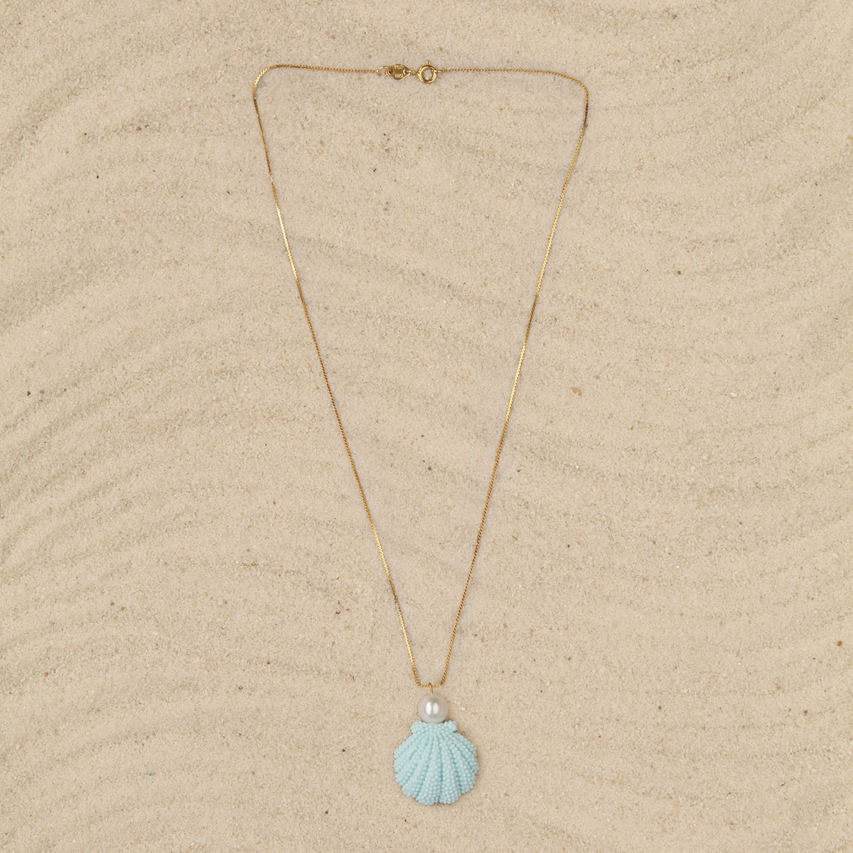 Collar Ostra Celeste