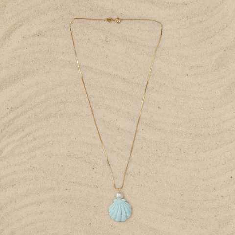 Collar Ostra Celeste