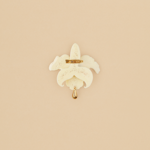 Broche Cattleya Marfil