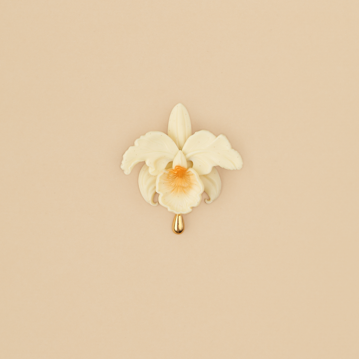 Broche Cattleya Marfil