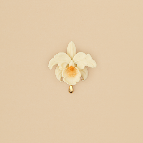 Broche Cattleya Marfil