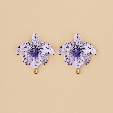 Aretes Cattleyas Mulata