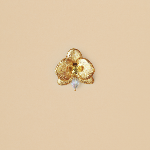Broche Orquídea Golden