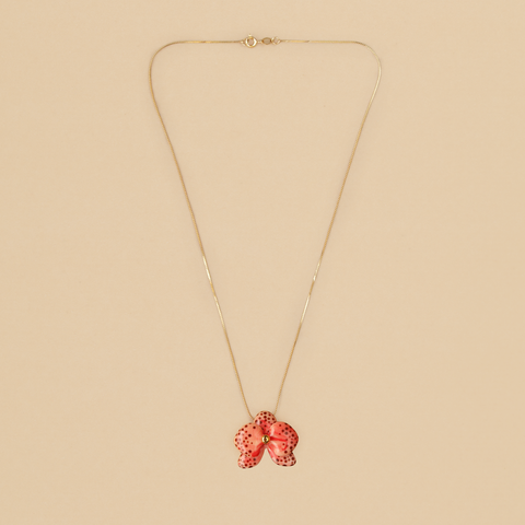 Collar Orquídea Rojizo