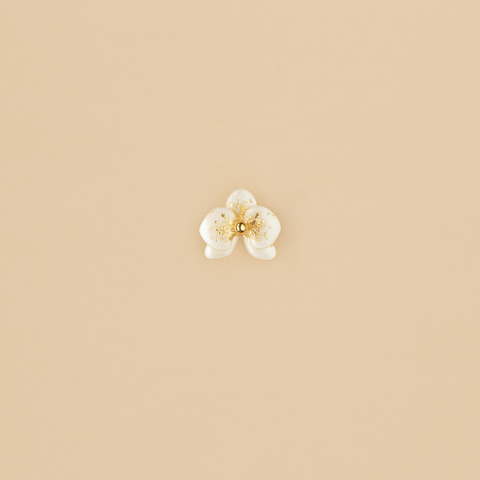 Earcuff mini Orquídea Blanco