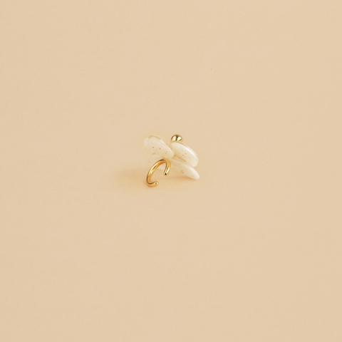 Earcuff mini Orquídea Blanco