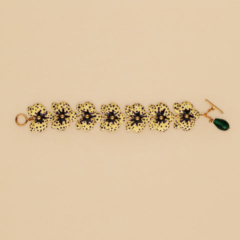 Pulsera Cascada de Orquídeas Roble