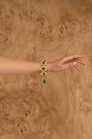 Pulsera Cascada de Orquídeas Roble