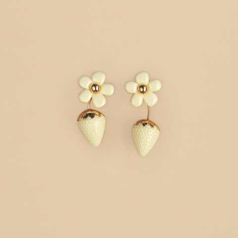 Aretes Fresas Vainilla