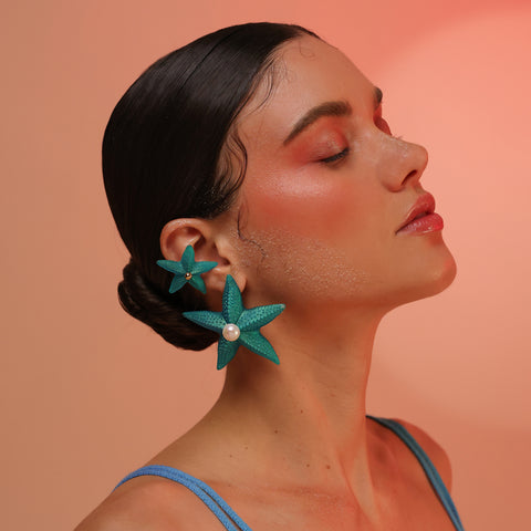 Aretes Estrellas turquesa
