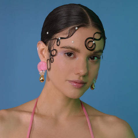 Aretes Amonitas Rosa