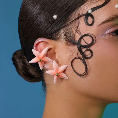Aretes mini Estrellas rosa