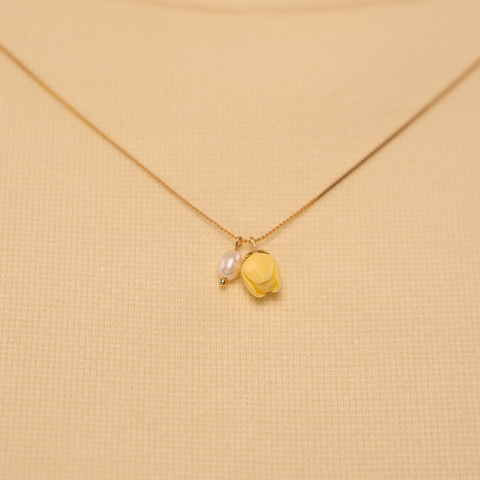 Collar Mini Tulipán Vainilla