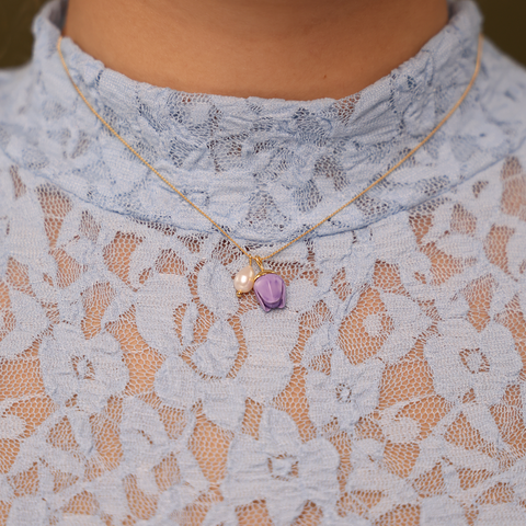 Collar Mini Tulipán violeta
