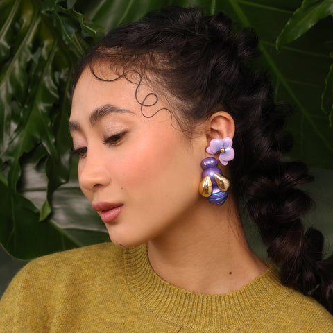 Aretes Abejas Moradas