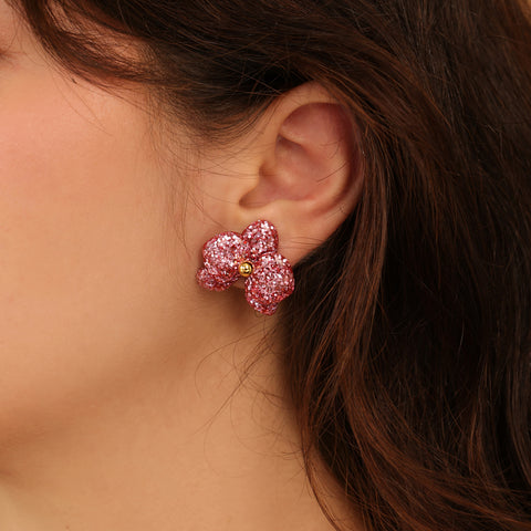 Aretes mini Orquídeas Rosé
