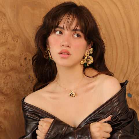 Earcuff mini Orquídea Roble