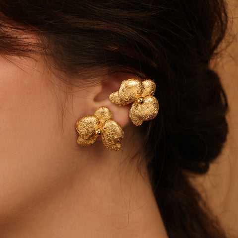 Earcuff mini Orquídea Dorado