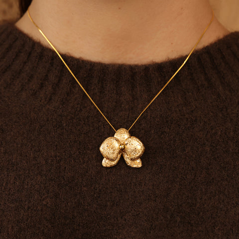Collar Orquídea Dorada