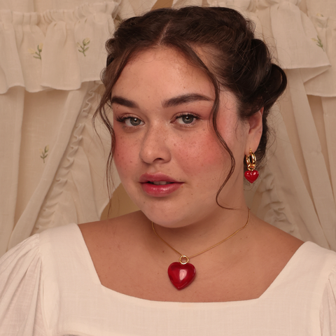 Collar maxi Corazón Rojo