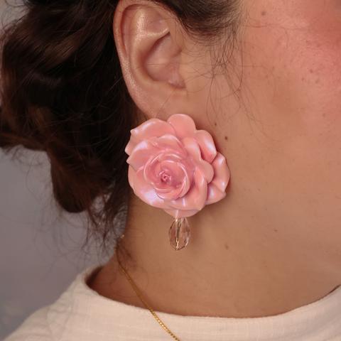 Aretes Rosas Rosa