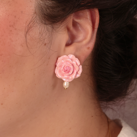 Aretes Rositas Rosa