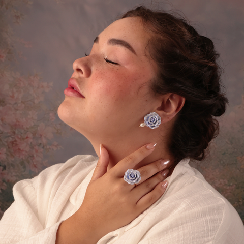 Aretes Rositas Lila