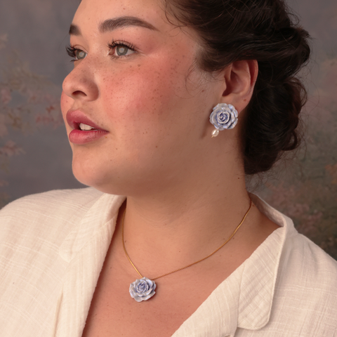 Aretes Rositas Lila