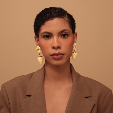 Aretes Fresas Vainilla