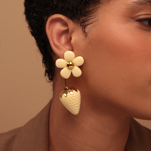 Aretes Fresas Vainilla
