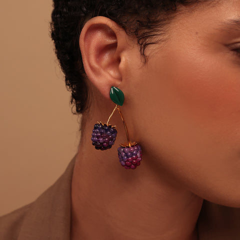 Aretes Moras Magenta