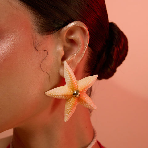 Aretes Estrellas naranja