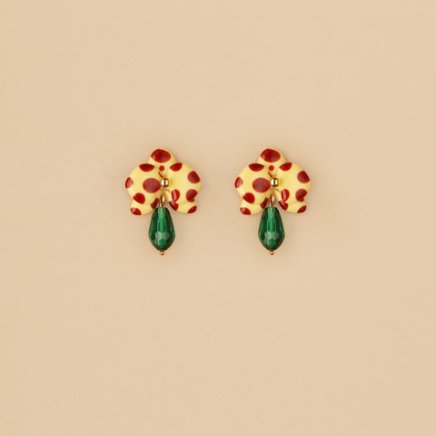 Aretes mini Orquídeas Coco Drops