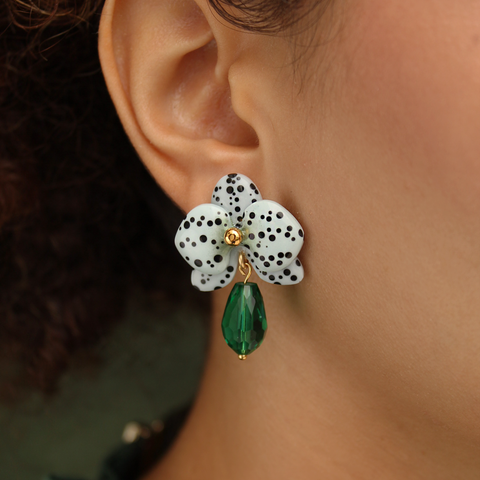 Aretes mini Orquídeas Celestina Drops
