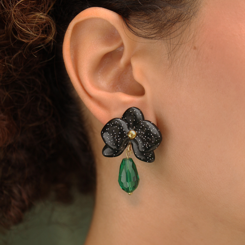 Aretes mini Orquídeas estrelladas Drops