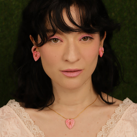 Aretes mini Anturios Rosa