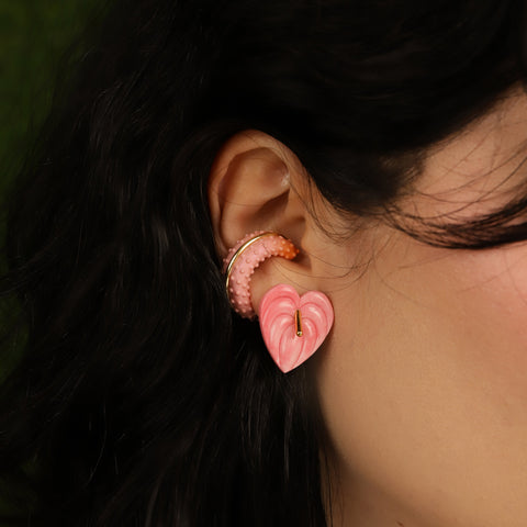 Earcuff Espádice Rosa