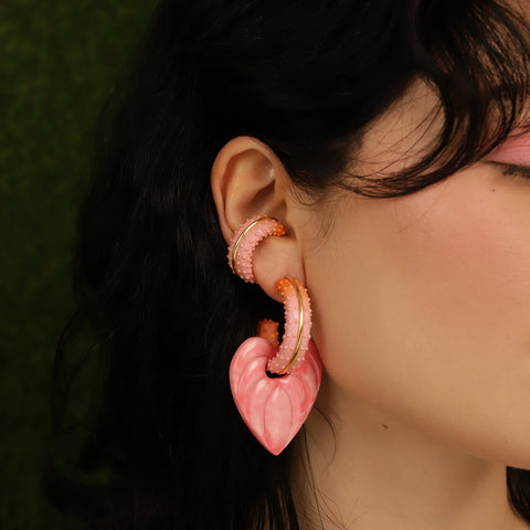 Earcuff Espádice Rosa