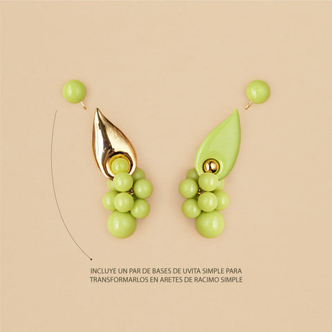 Earcuff Uvas Verdes (transformable)