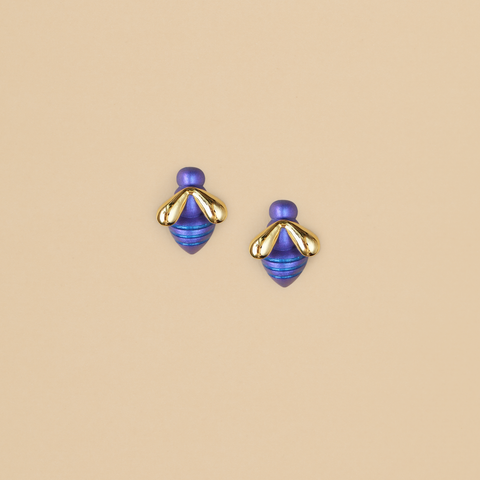 Aretes Abejitas Moradas