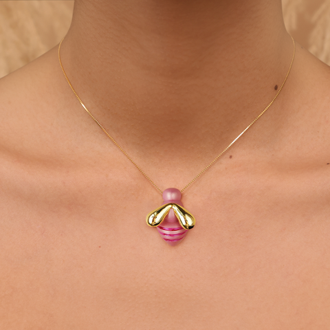 Collar Abejita Rosada