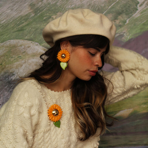 Broche Girasol Classic Ocre